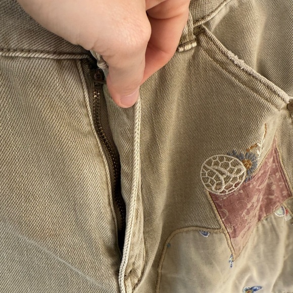 Anthropologie - Patchwork Beige Jeans - Picture 8 of 8